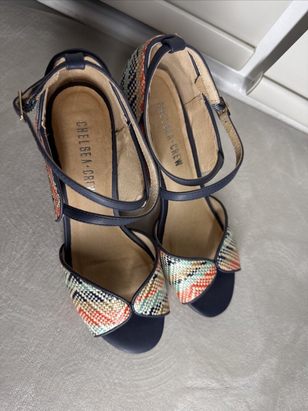 Chelsea Crew Great Gatsby II Ankle Strap Size 37 Vintage Look MultiColor 6.5